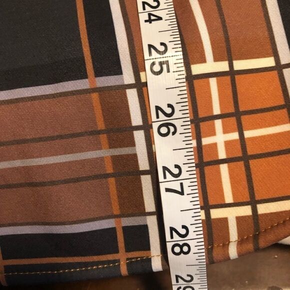 Uomoz Stretchy fleece lined long Sleeve collared snap plaid shacket jacket -L - Picture 10 of 11